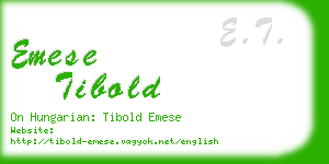 emese tibold business card